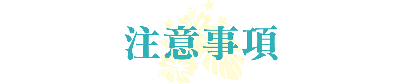 注意事項